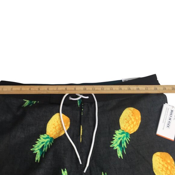Old Navy Board Shorts Mens 36 Pineapple Print 10" Inseam UPF 40 Built-In Flex - Picture 14 of 16